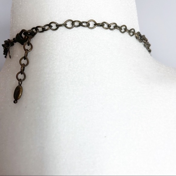 Premier Designs RESORT Brass Faux Turquoise Bead Necklace - Picture 7 of 9